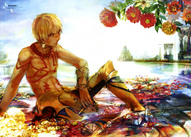 Обои картинки фото аниме, fate, zero, арчер, гильгамеш