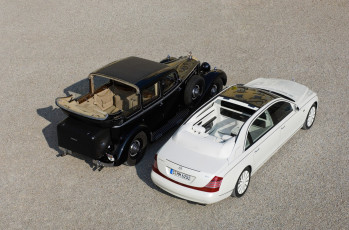 обоя maybach landaulet 2009 and maybach landaulet retro car, автомобили, maybach, car, 2009, landaulet, retro