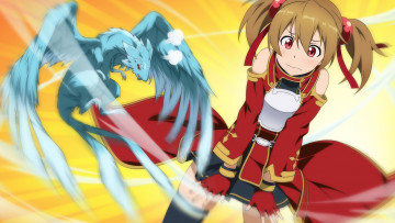 Картинка аниме sword+art+online фон взгляд девушка