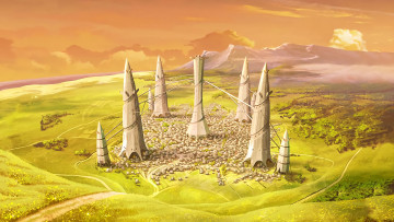 Картинка аниме sword+art+online город