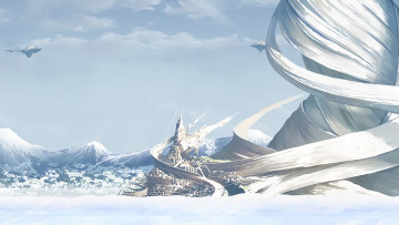 Картинка аниме sword+art+online горы