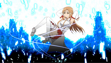 Картинка аниме sword+art+online взгляд девушка фон