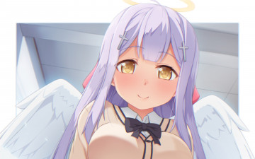 Картинка аниме gabriel+dropout девушка фон взгляд