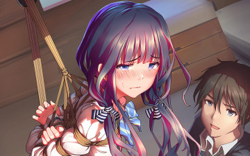 Картинка аниме masamune+shirow+ artbook девушка взгляд фон