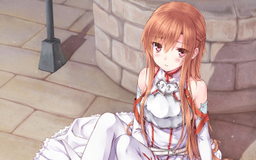 Картинка аниме sword+art+online фон взгляд девушка