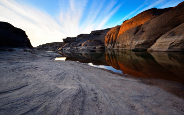 Картинка природа реки озера rocks камни montains скалы река