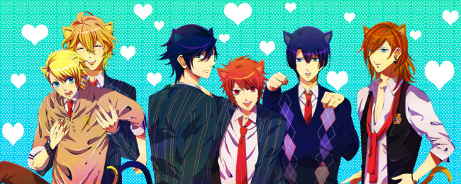 Обои картинки фото аниме, uta no prince-sama, парни