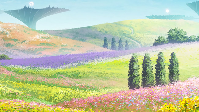 Обои картинки фото аниме, sword art online, поле