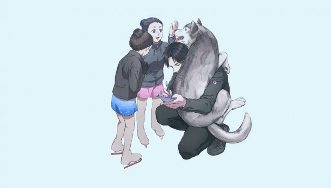 Обои картинки фото аниме, yuri on ice, lee, seung-gil