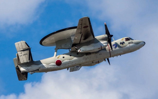 Обои картинки фото e-2c, авиация, военно-транспортные самолёты, разведчик