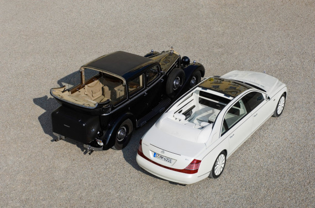 Обои картинки фото maybach landaulet 2009 and maybach landaulet retro car, автомобили, maybach, car, 2009, landaulet, retro