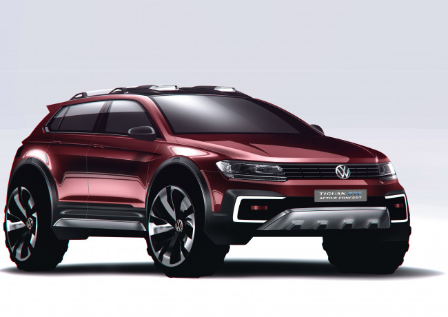 Обои картинки фото volkswagen tiguan gte active concept 2017, автомобили, 3д, volkswagen, gte, tiguan, concept, 2017, active
