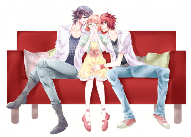 Обои картинки фото аниме, uta no prince-sama, парни