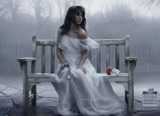 Картинка календари фэнтези 2018 скамейка