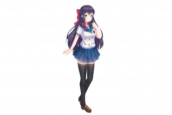 Картинка аниме unknown +другое+ взгляд девушка фон