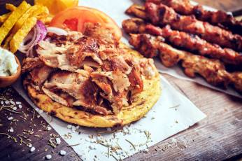 Картинка еда мясные+блюда кебаб мясо