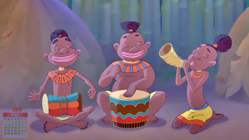 Картинка календари кино +мультфильмы 2018 человек музыка рожок инструмент