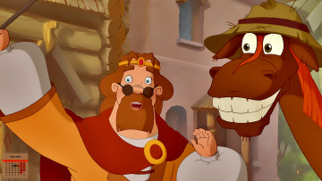 Картинка календари кино +мультфильмы 2018 взгляд мужчина конь очки шляпа царь