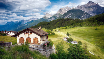 Картинка города -+пейзажи долина горы дома