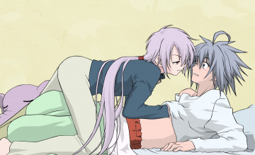 Картинка аниме unknown +другое+ парни волосы постель