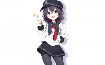 Картинка аниме kantai+collection фон взгляд девушка