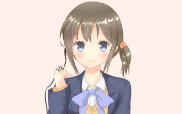 Картинка аниме kokoro+connect взгляд девушка фон