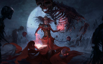 Картинка фэнтези нежить ритуал заклинание магия колдовство демоны колдунья