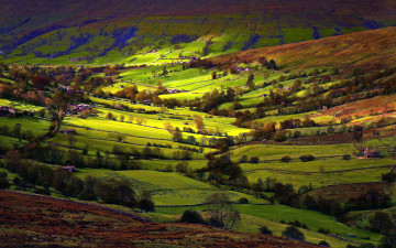 Картинка города -+панорамы холмы долина