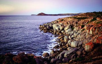 Картинка природа побережье волны камни