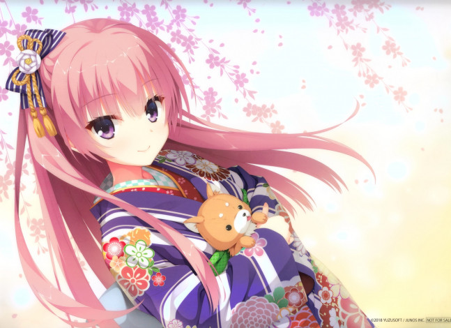 Обои картинки фото аниме, животные,  существа, девочка