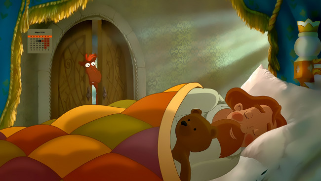 Обои картинки фото календари, кино,  мультфильмы, 2018, мужчина, игрушка, медведь, сон