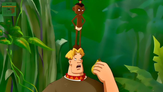 Обои картинки фото календари, кино,  мультфильмы, 2018, взгляд, мужчина, богатырь