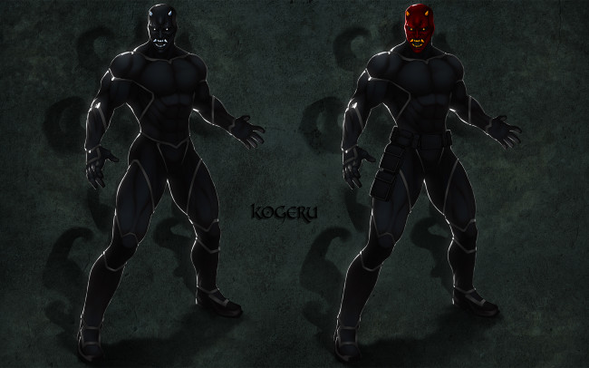 Обои картинки фото рисованное, комиксы, существо, униформа, фон