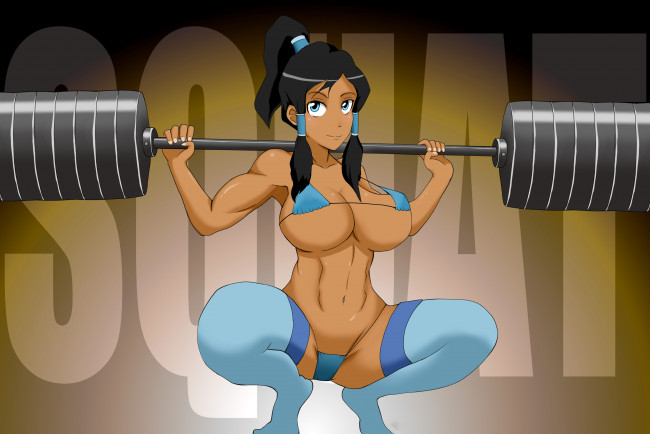 Обои картинки фото аниме, unknown,  другое , фон, взгляд, штанга, девушка