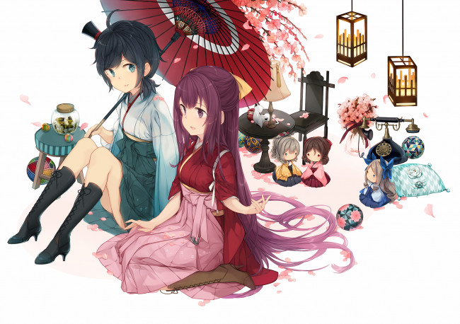 Обои картинки фото аниме, unknown,  другое , девушки