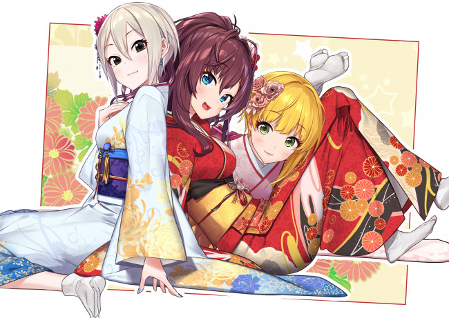 Обои картинки фото аниме, idolm@ster, девушки