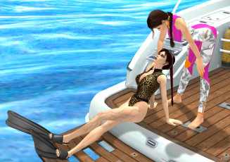 Картинка 3д+графика люди+ people девушки взгляд фон