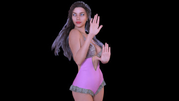 Картинка 3д+графика люди+ people фон взгляд девушка