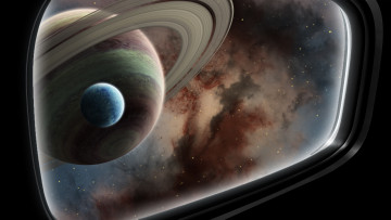 Картинка космос арт вселенная галактики планета звезды