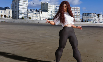 Картинка 3д+графика люди+ people взгляд девушка фон