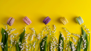 Картинка еда макаруны ландыши лакомство