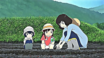 обоя календари, аниме, растение, огород, семья, 2020, calendar, мама, дети, земля, поле