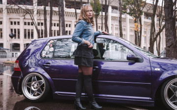 Картинка автомобили -авто+с+девушками volkswagen golf