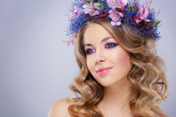 Картинка девушки -+лица +портреты блондинка локоны венок