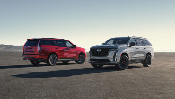 Картинка 2023+cadillac+escalade-v автомобили cadillac escalade v джип кадиллак пара красный новая модель