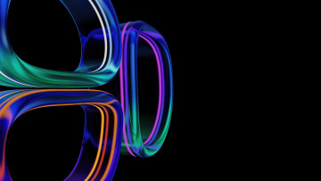 Картинка 3д+графика абстракция+ abstract кольца формы