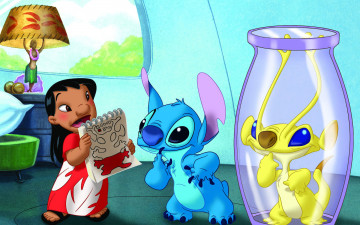 обоя мультфильмы, lilo, stitch