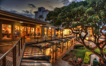 Картинка города огни ночного lahaina hawaii