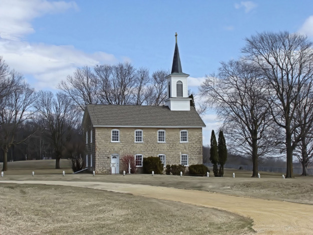 Обои картинки фото города, католические, соборы, костелы, аббатства, деревья