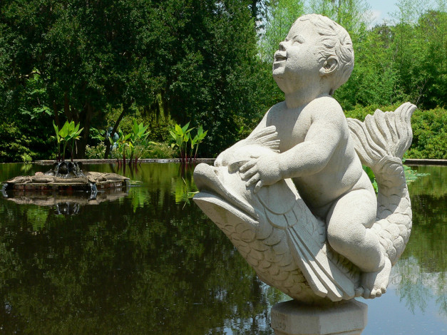 Обои картинки фото города, памятники, скульптуры, арт, объекты, дельфин